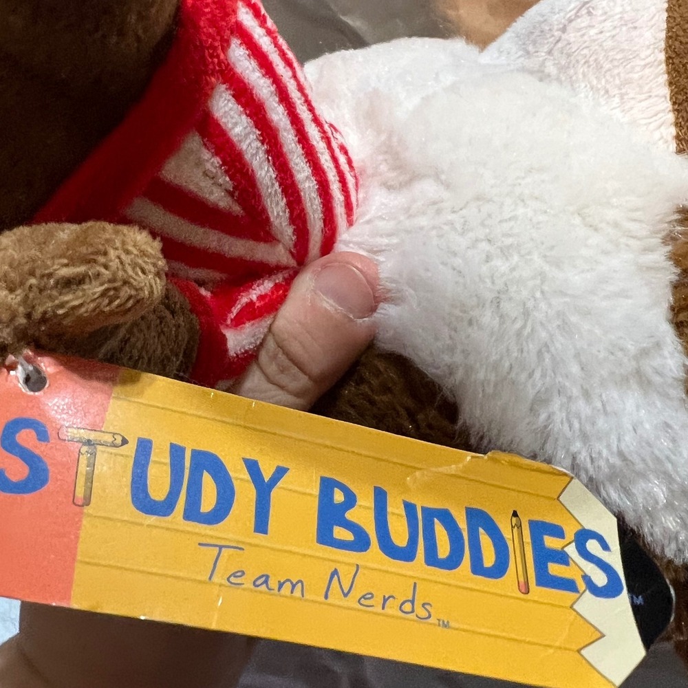 Fabrique Innovations Wisconsin Bucky Badger Plush Study Buddies Team Nerds Brown - Picture 8 of 8